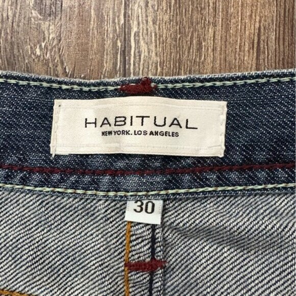 Habitual Straight Leg Nitro Blue Denim Jeans Size 30 Made in the USA Casual - Picture 8 of 11